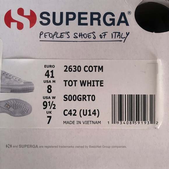 Superga 2630 COTU Sneakers Total White 9.5 - Picture 6 of 8